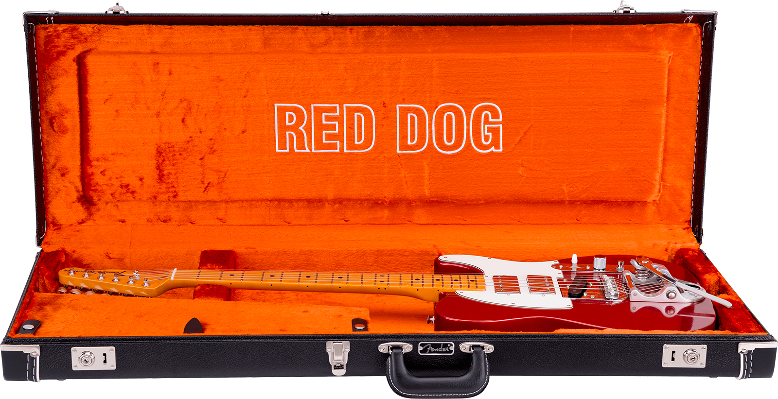 Fender Mike Campbell Tele Red Dog Stories Usa Signature Shh Trem Mn - Red Dog Red - Guitare Électrique Forme Tel - Variation 5
