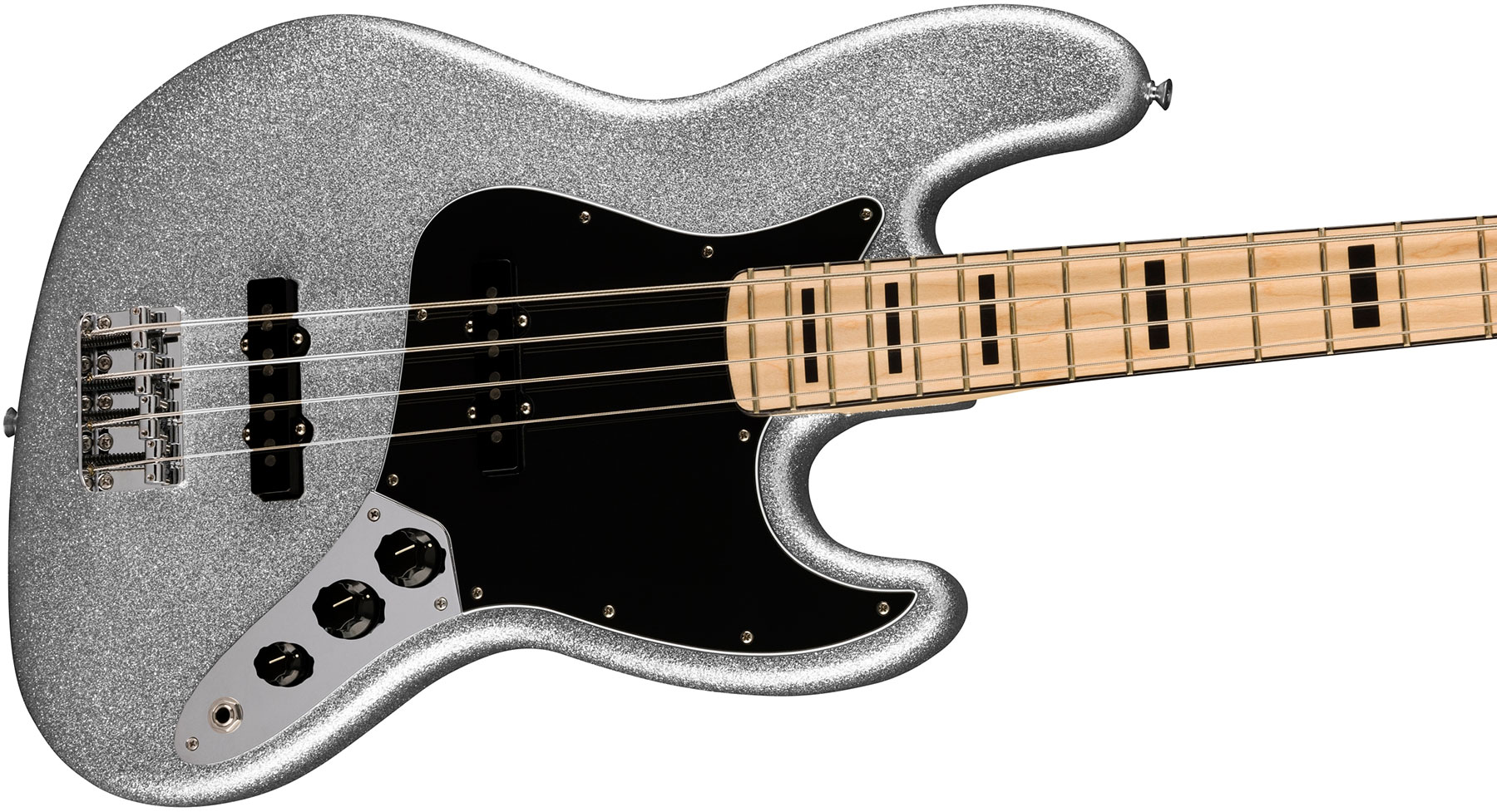 Fender Mikey Way Jazz Bass Ltd Signature Mex Mn - Silver Sparkle - Basse Électrique Solid Body - Variation 2