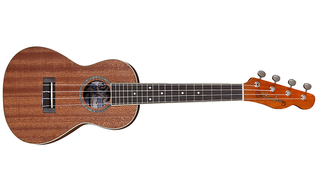Fender Mino'Aka Concert natural open pore Ukulélé
