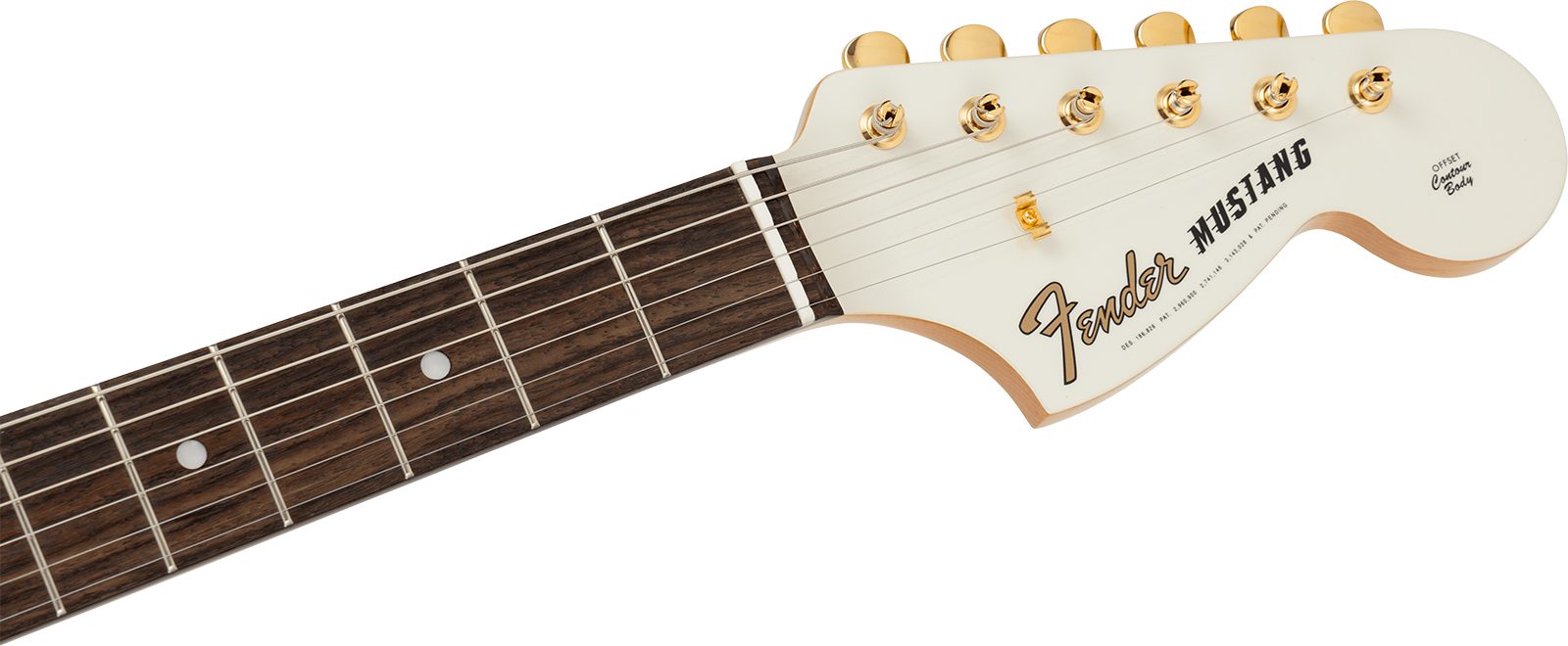 Fender Mustang 60s Traditional Mij Ltd Jap Shsc 2s Trem Rw - White Pearl - Guitare Électrique RÉtro Rock - Variation 3