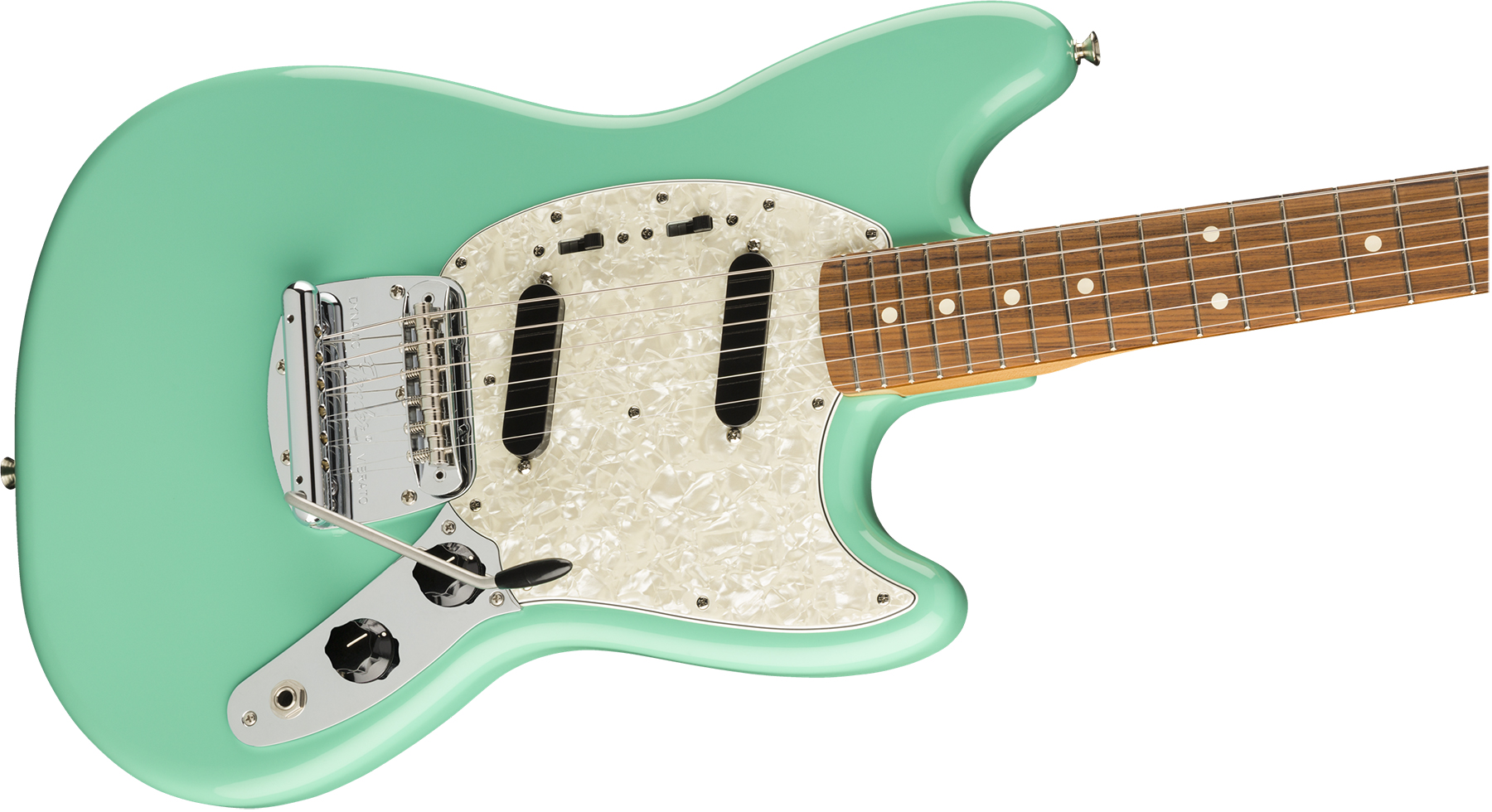 Fender Mustang 60s Vintera Vintage Mex Pf - Seafoam Green - Guitare Électrique RÉtro Rock - Variation 2