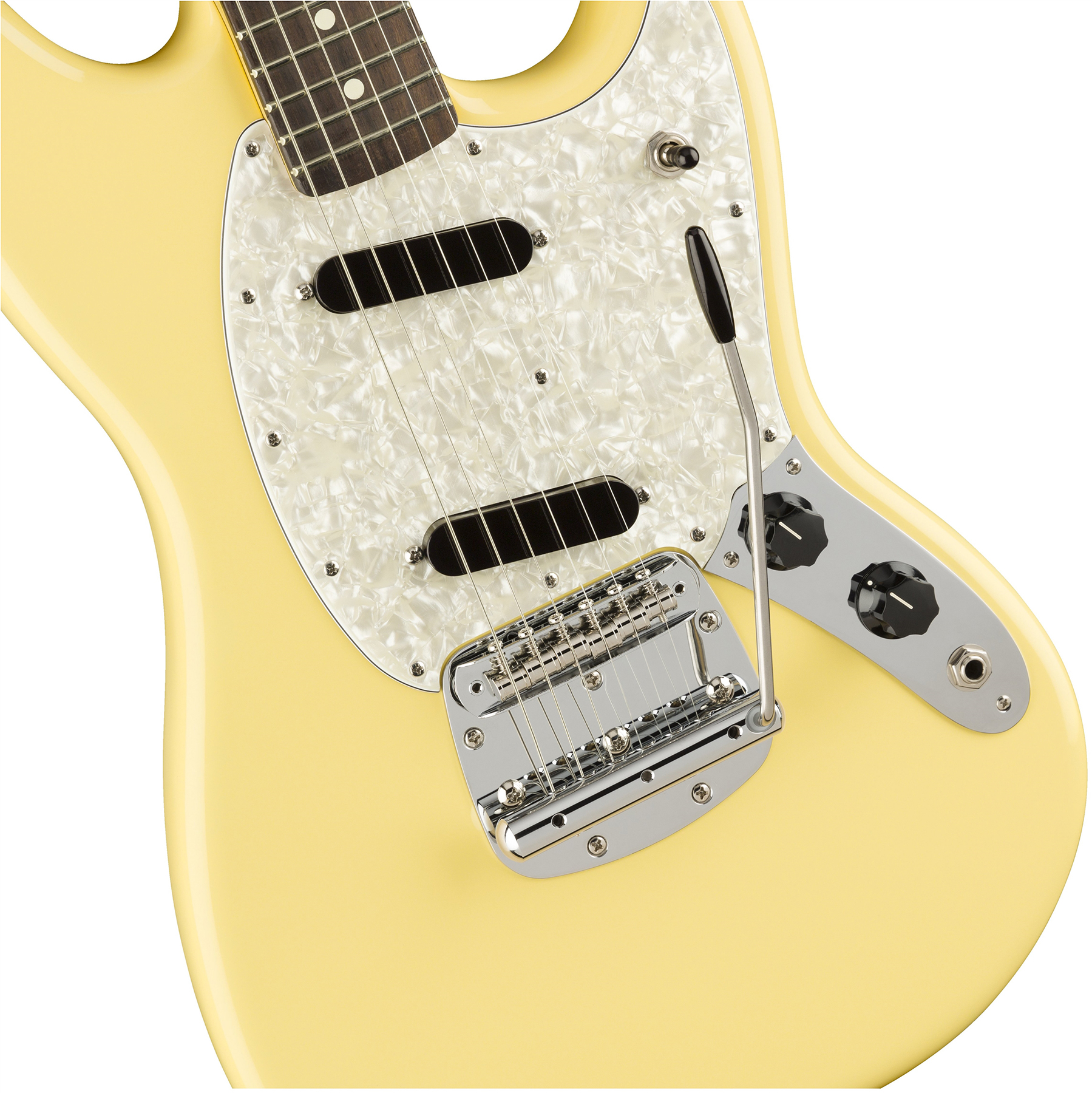 Fender Mustang American Performer Usa Ss Rw - Vintage White - Guitare Électrique Double Cut - Variation 2