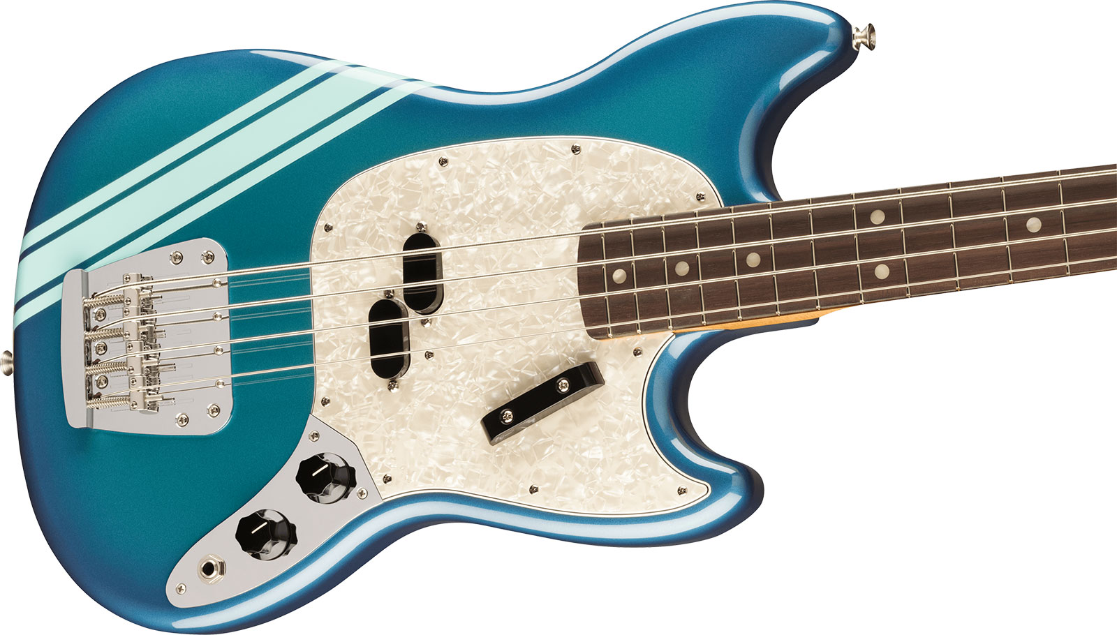Fender Mustang Bass 70s Competition Vintera 2 Rw - Competition Blue - Basse Électrique Solid Body - Variation 2