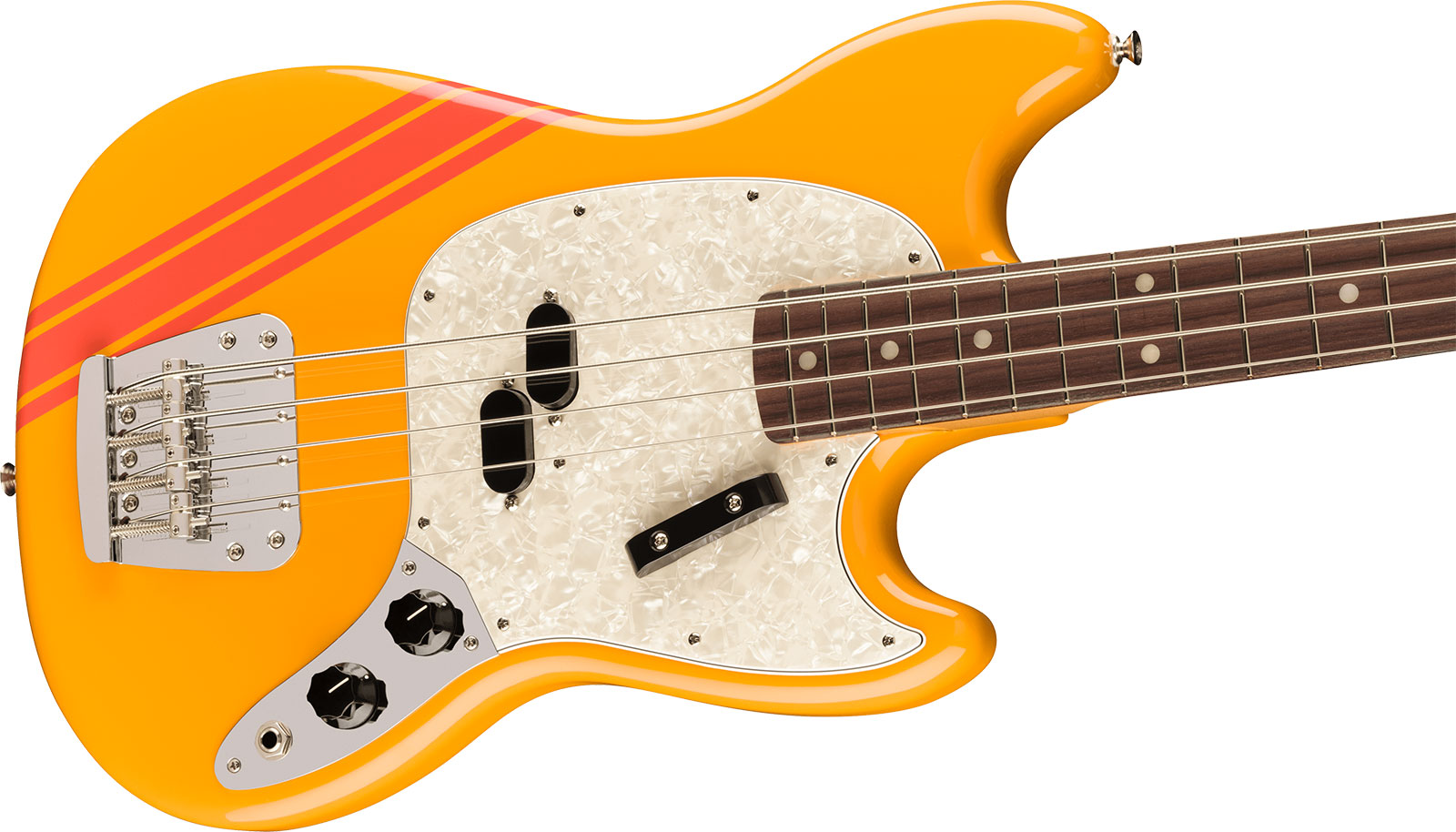 Fender Mustang Bass 70s Competition Vintera 2 Rw - Competition Orange - Basse Électrique Solid Body - Variation 2