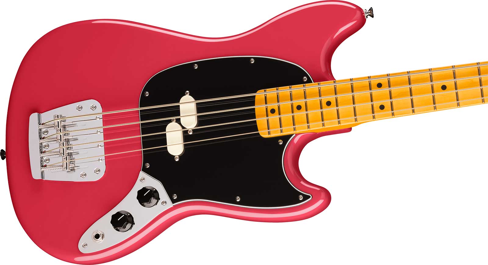 Fender Mustang Bass Classic American Pro Usa Shsc Mn - Faded Dakota Red - Basse Électrique Solid Body - Variation 2