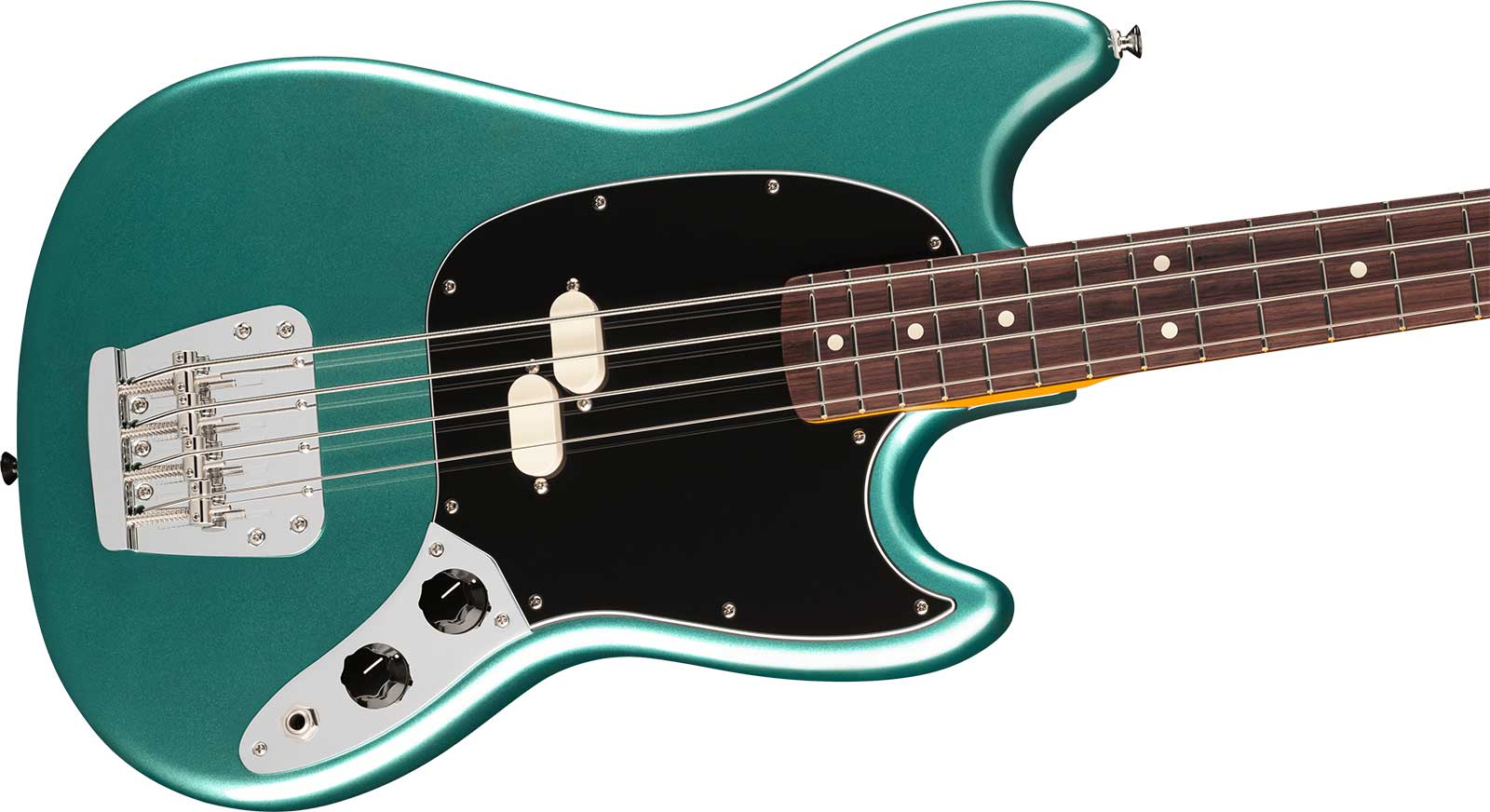 Fender Mustang Bass Classic American Pro Usa Shsc Rw - Faded Sherwood Green Metallic - Basse Électrique Solid Body - Variation 2