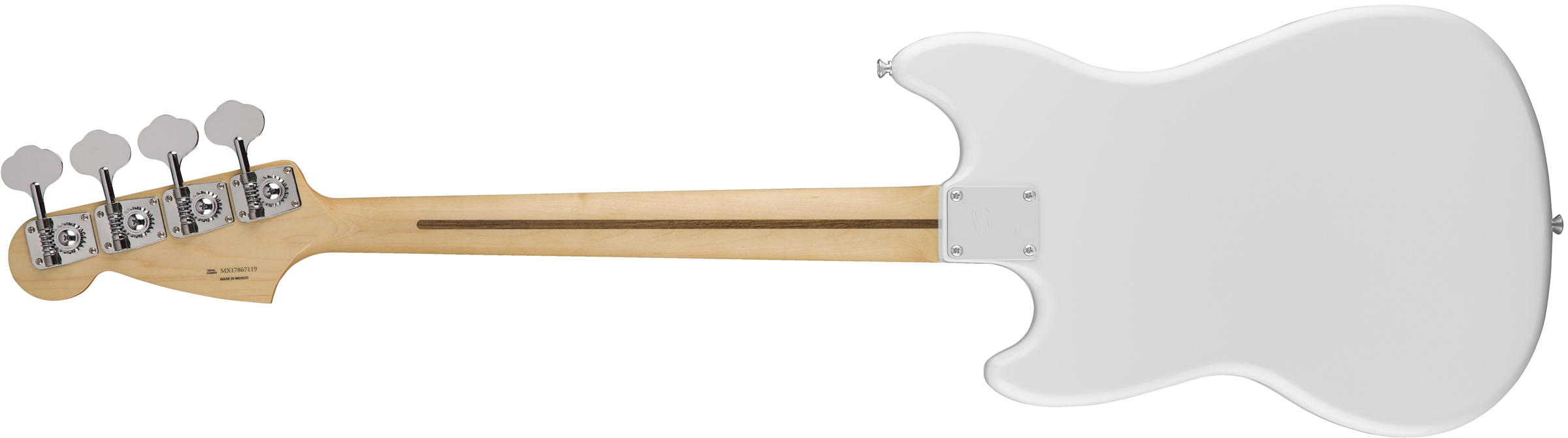 Fender Mustang Bass Pj Mex Pf - Olympic White - Basse Électrique Enfants - Variation 1