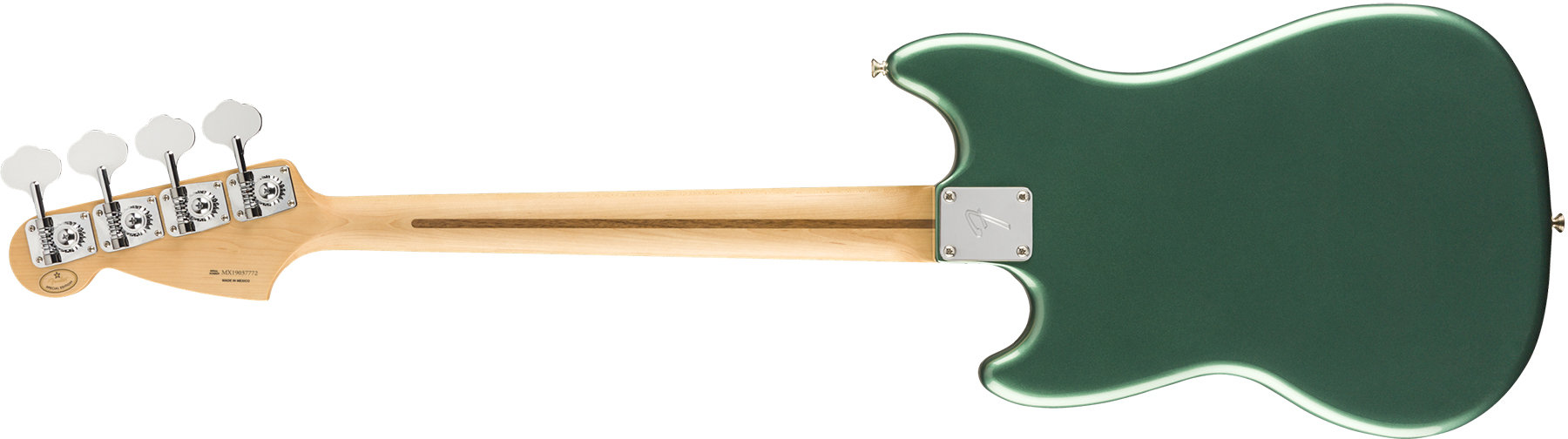 Fender Mustang Bass Pj Player Ltd Mex Pf - Sherwood Green Metallic - Basse Électrique Enfants - Variation 1
