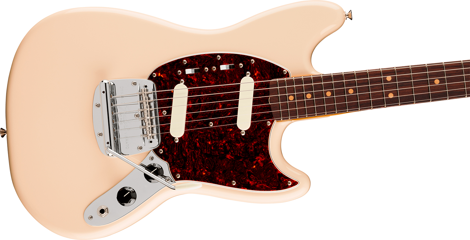 Fender Mustang Mid 60s Vintera 3 Mex Shsc 2s Trem Rw - Olympic White - Guitare Électrique RÉtro Rock - Variation 2