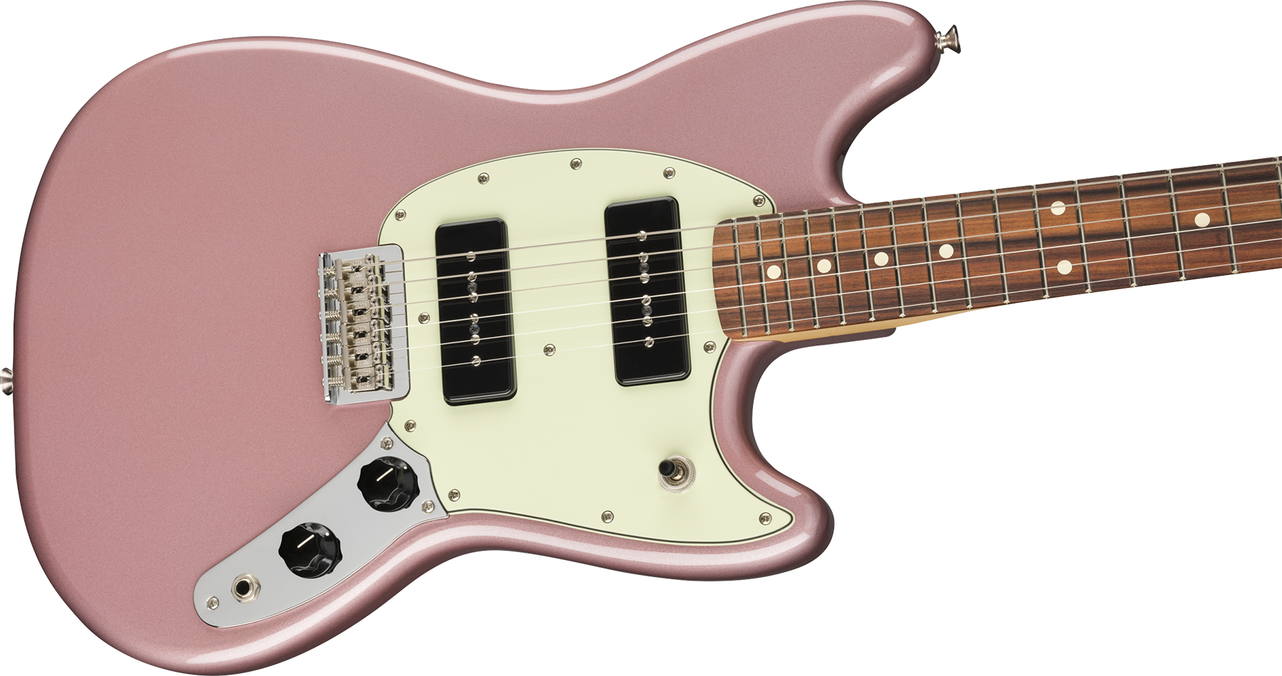 Fender Mustang Player 90 Mex Ht 2p90 Pf - Burgundy Mist Metallic - Guitare Électrique RÉtro Rock - Variation 2