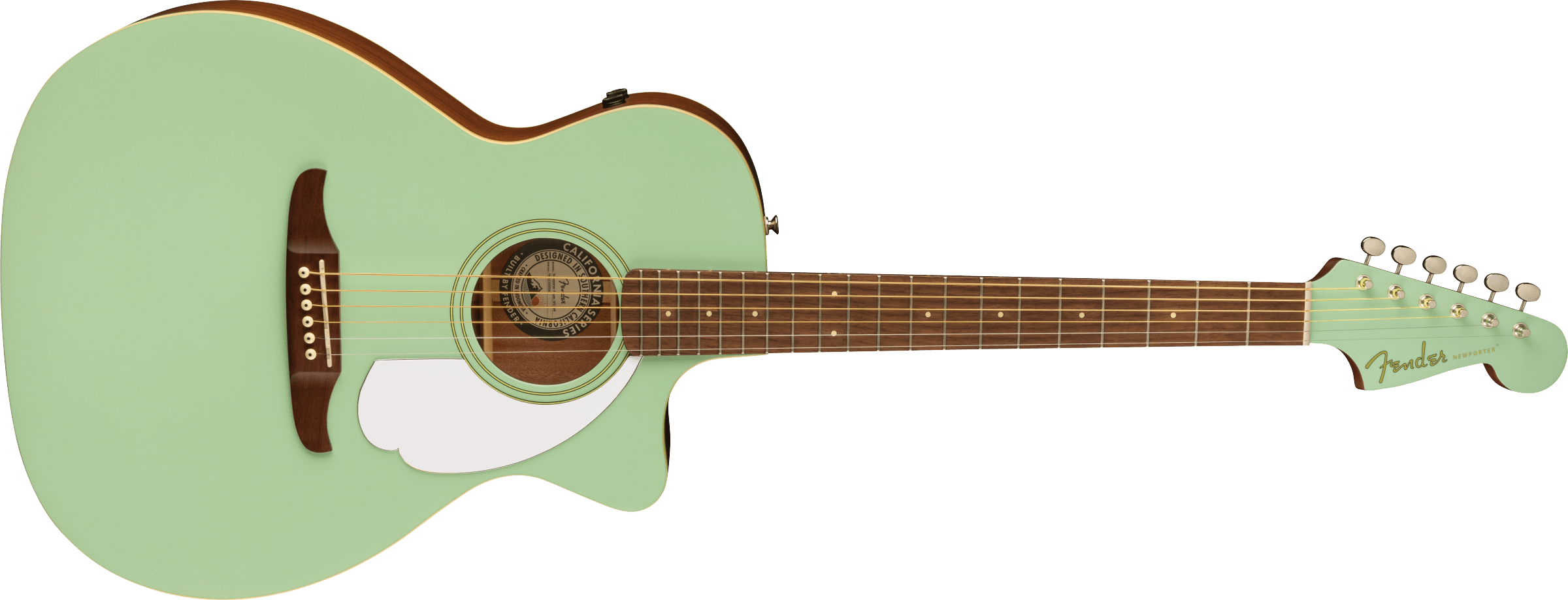 Fender Newport Player Cw Epicea Sapelle - Surf Green - Guitare Electro Acoustique - Variation 2