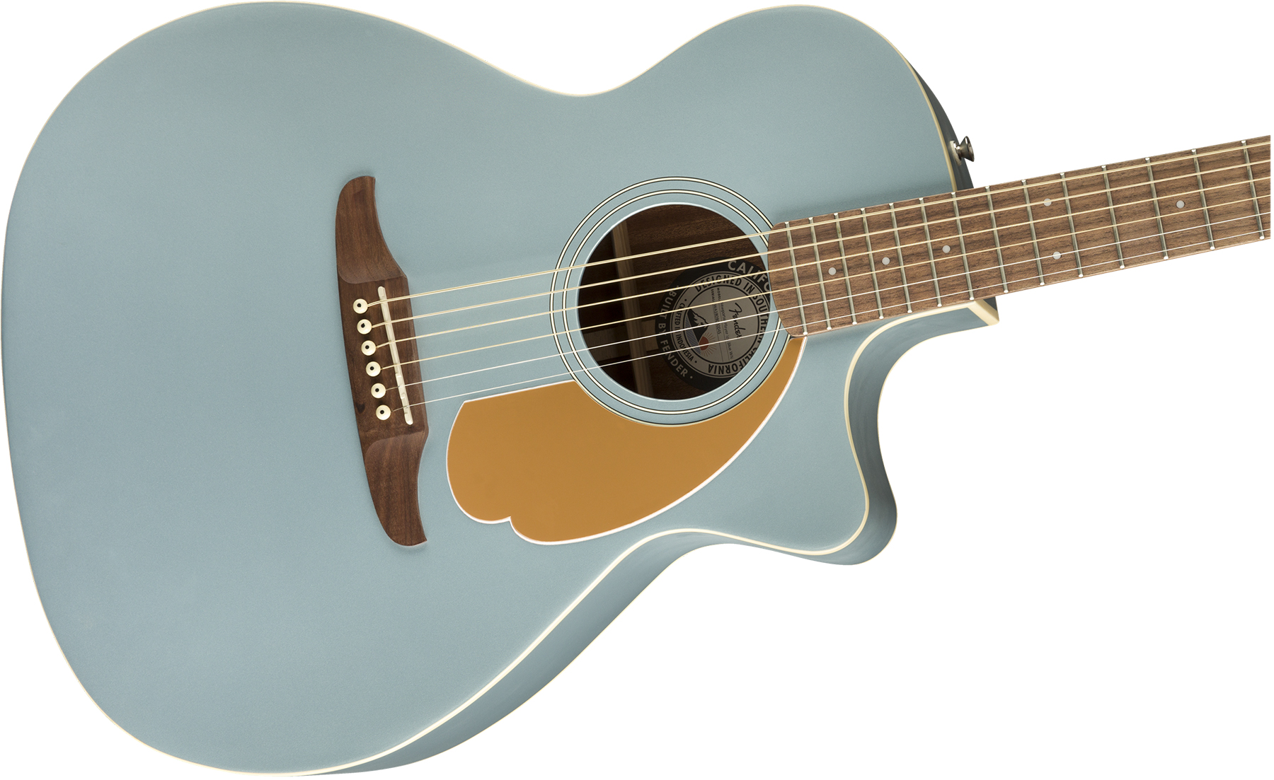 Fender Newporter Player Auditorium Cw Epicea Acajou Wal - Ice Blue Satin - Guitare Electro Acoustique - Variation 2