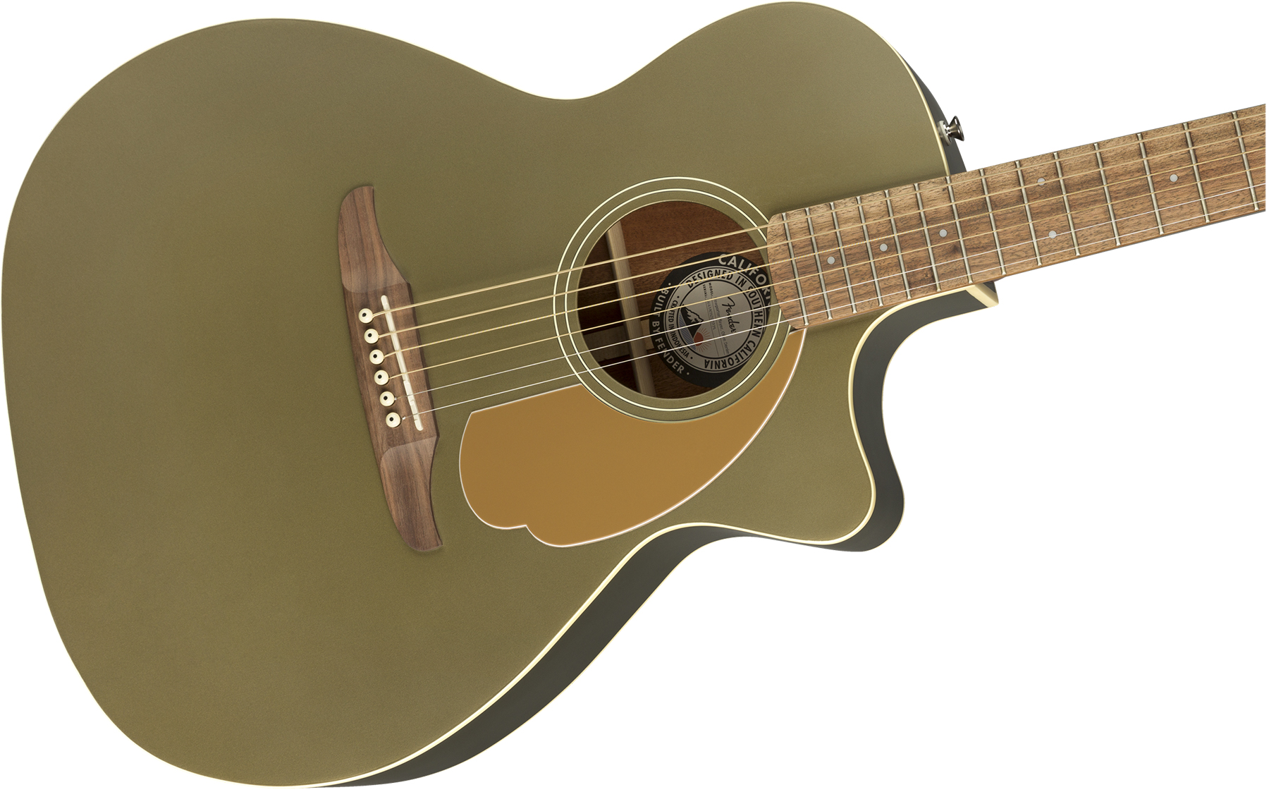 Fender Newporter Player Auditorium Cw Epicea Acajou Wal - Olive Satin - Guitare Electro Acoustique - Variation 2