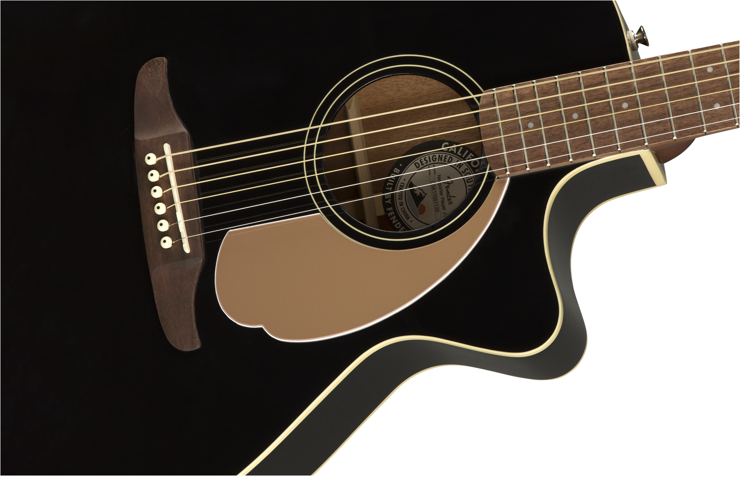 Fender Newporter Player - Jetty Black - Guitare Acoustique - Variation 2