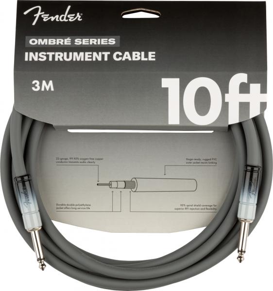 Câble Fender Ombré Instrument Cable, Straight/Straight, 10ft - Silver Smoke
