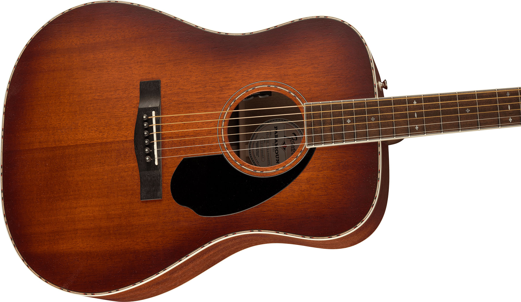 Fender Pd-220e Paramount Dreadnought Tout Acajou Ova - Aged Cognac Burst - Guitare Electro Acoustique - Variation 2