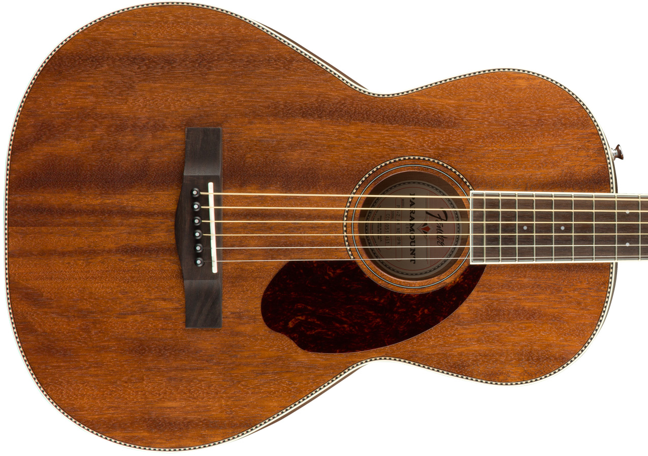 Fender Pm-2 All Mahogany W/case Paramount Parlor Tout Acajou 2017 - Natural Open Pore - Guitare Acoustique - Variation 2