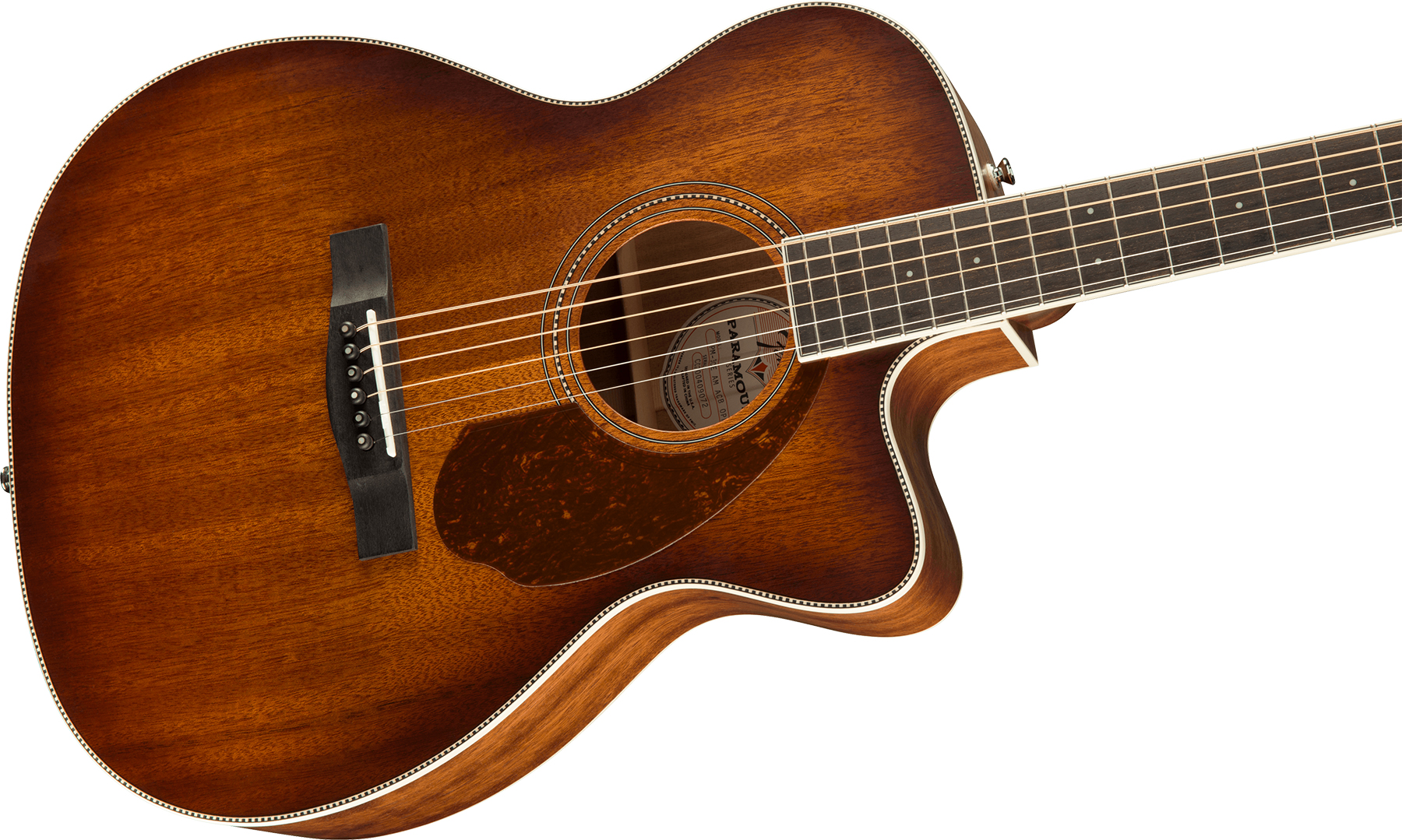 Fender Pm-3ce Triple-0 All-mahogany Paramount 000 Cw Tout Acajou Ova +etui - Aged Cognac Burst - Guitare Electro Acoustique - Variation 2