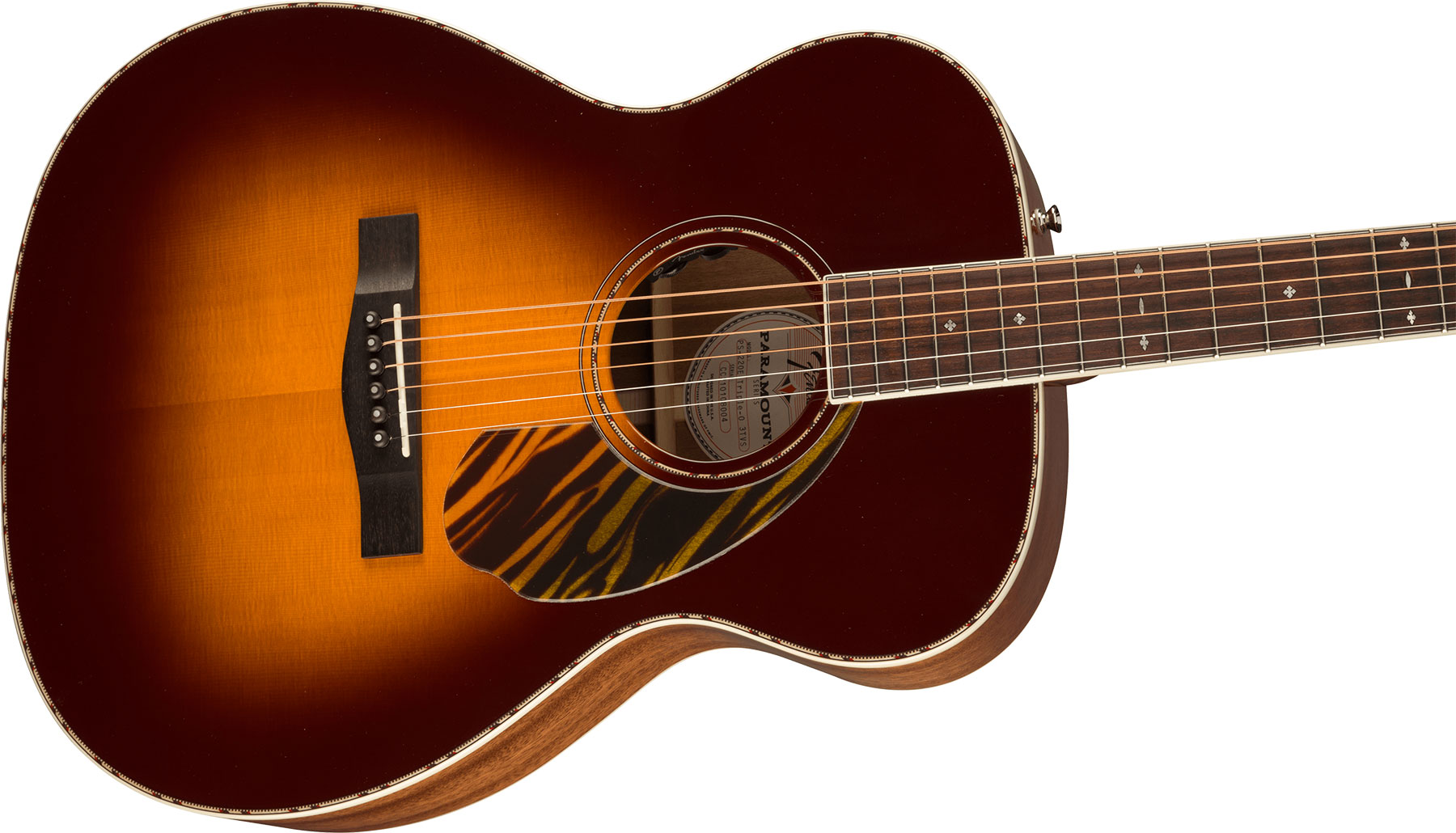 Fender Po-220e Paramount Orchestra Model Om Acajou Ova - 3-color Vintage Sunburst - Guitare Folk - Variation 2