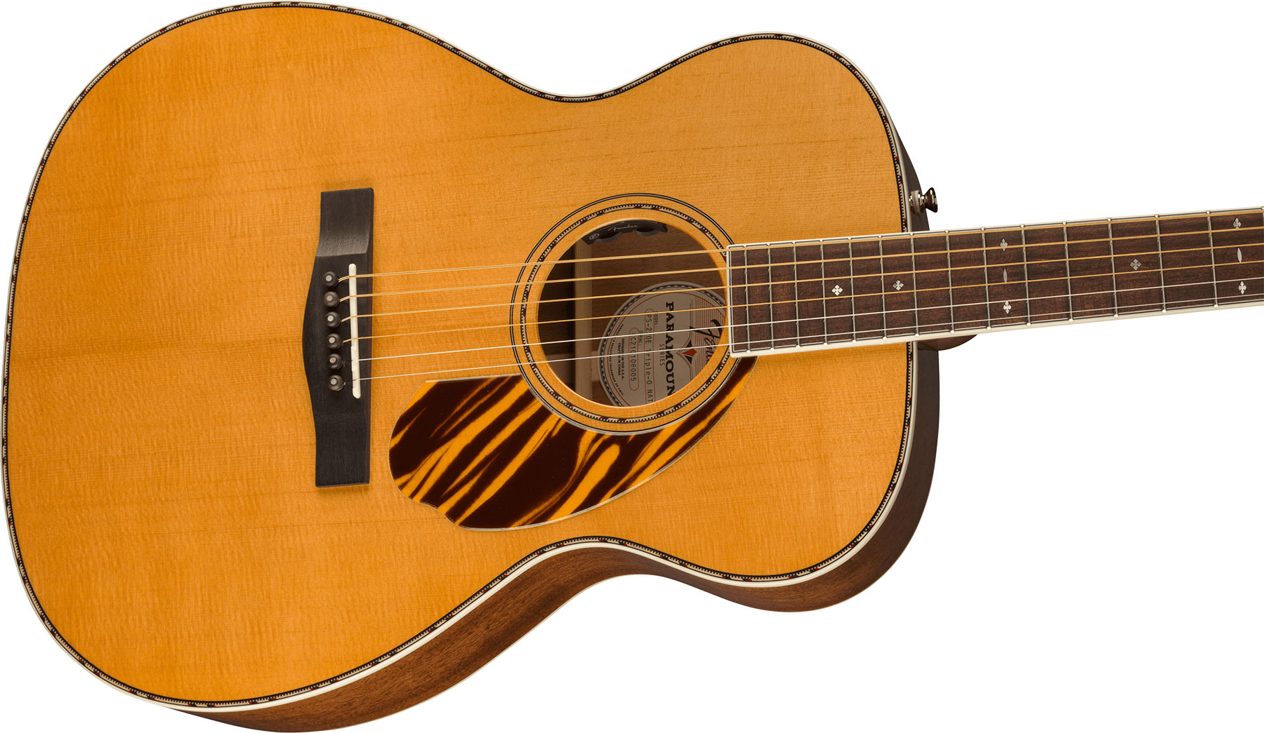 Fender Po-220e Paramount Orchestra Model Om Acajou Ova - Natural - Guitare Electro Acoustique - Variation 3