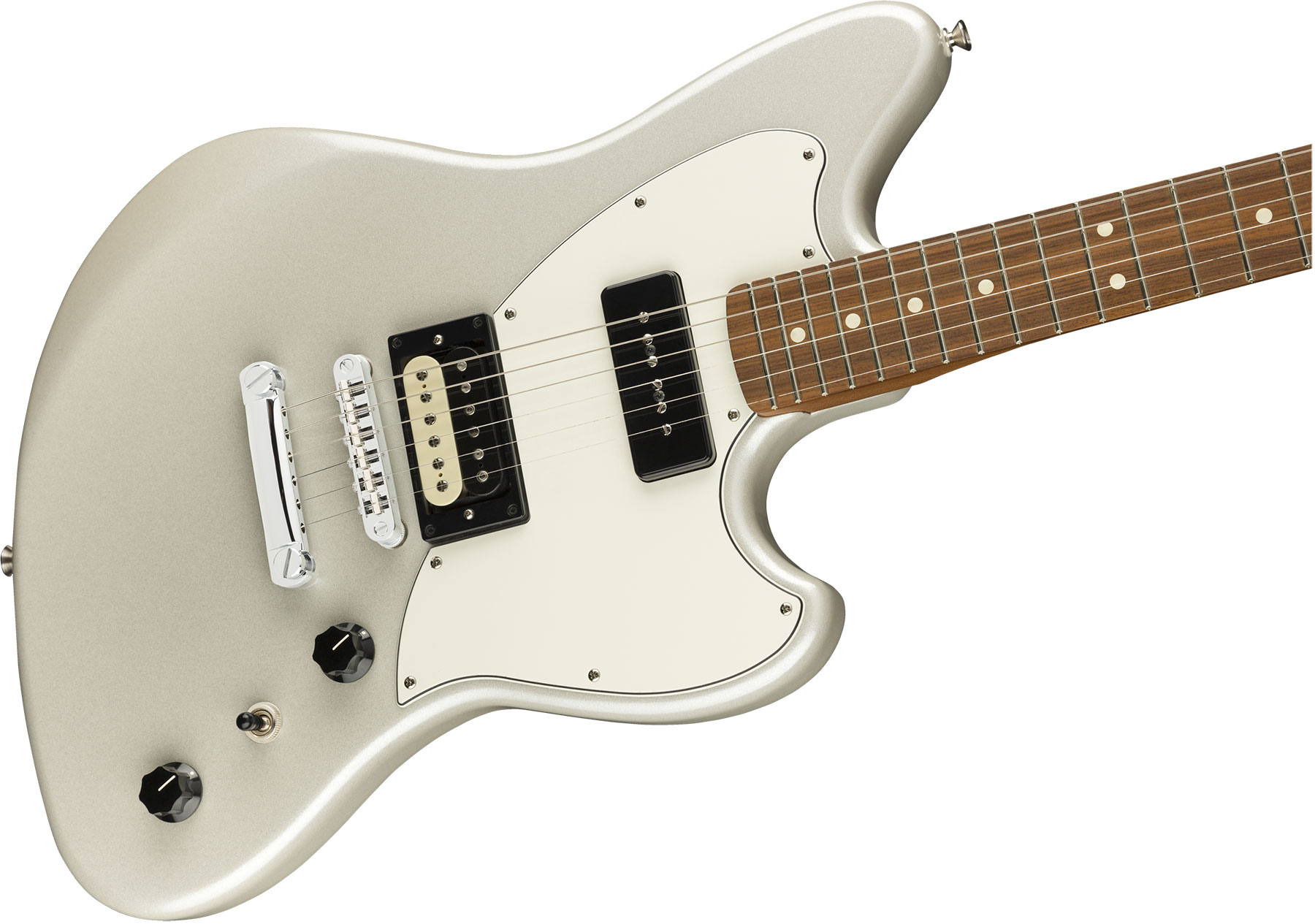 Fender Powercaster Alternate Reality Ltd Hp90 Ht Pf - White Opal - Guitare Électrique RÉtro Rock - Variation 2