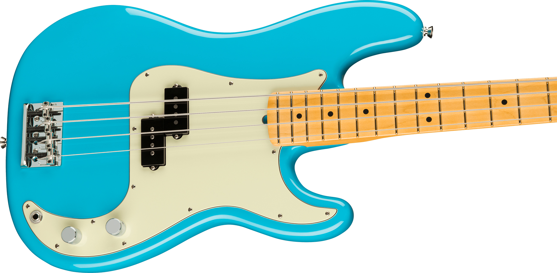 Fender Precision Bass American Professional Ii Usa Mn - Miami Blue - Basse Électrique Solid Body - Variation 2