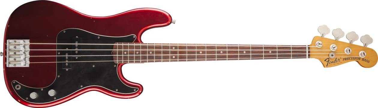 Fender Precision Bass Mexican Artist Nate Mendel 2012 Rw Candy Apple Red - Basse Électrique Solid Body - Variation 1
