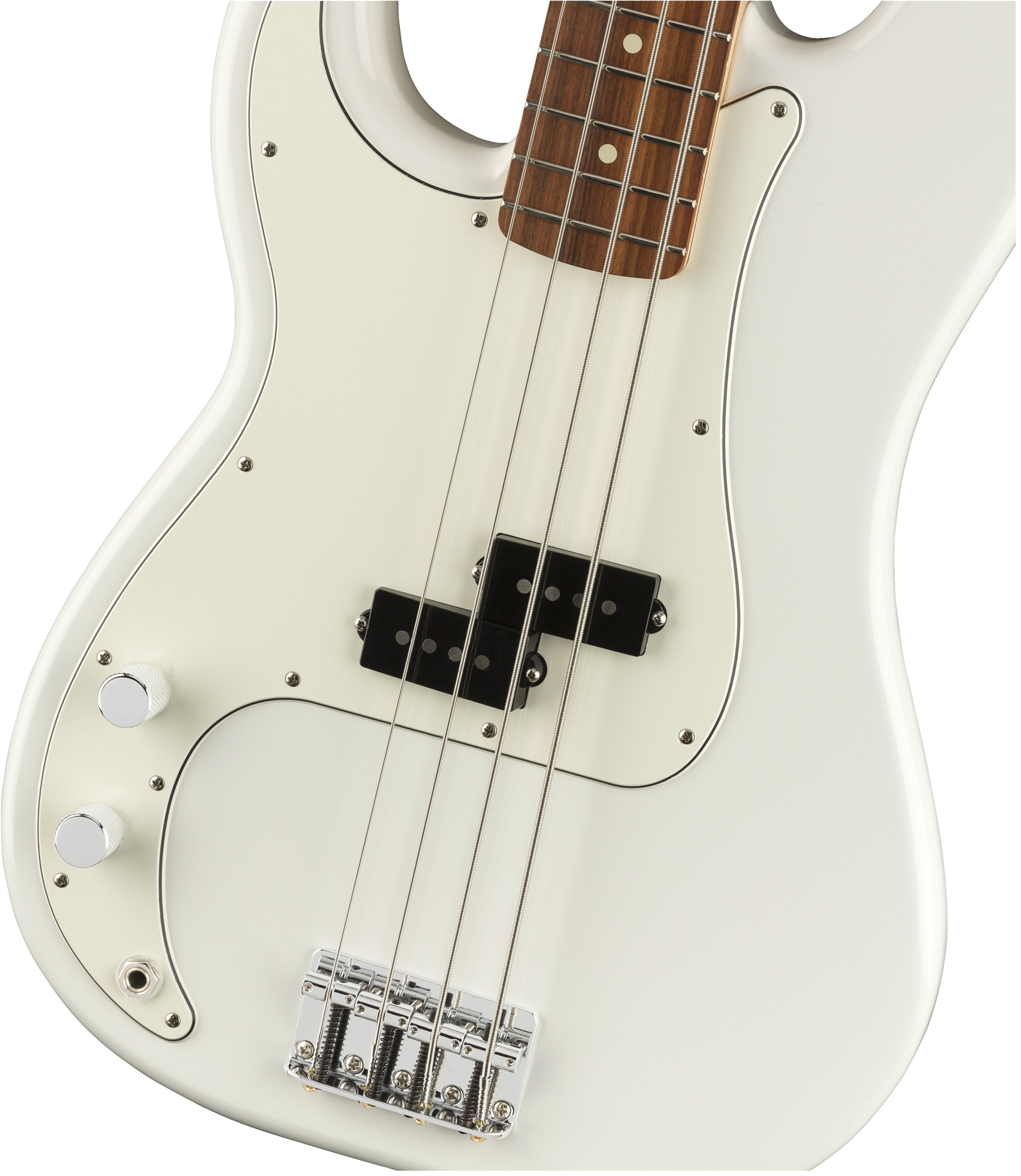 Fender Precision Bass Player Lh Gaucher Mex Pf - Polar White - Basse Électrique Solid Body - Variation 2