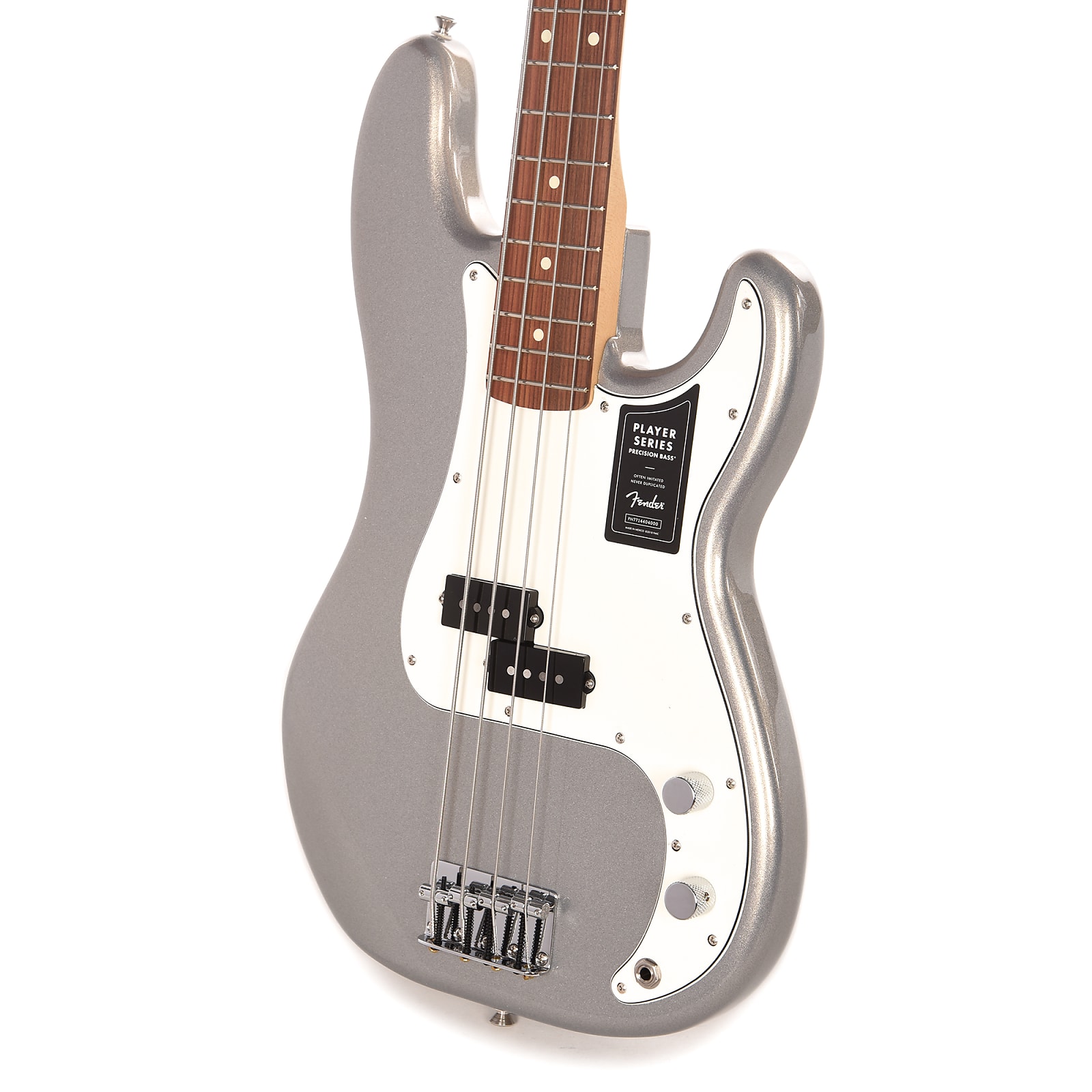 Fender Precision Bass Player Mex Pf - Silver - Basse Électrique Solid Body - Variation 1