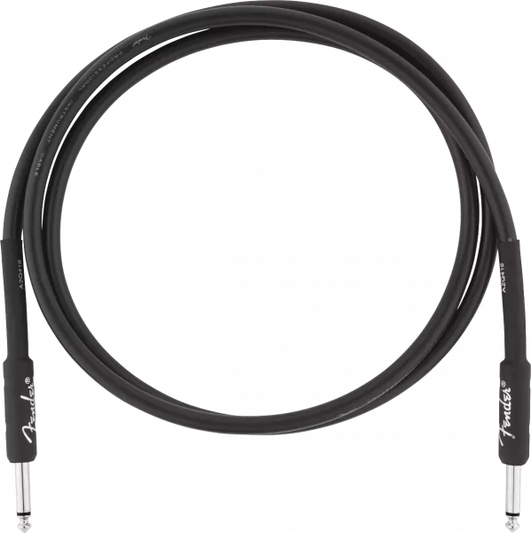 Câble Fender Professional Series Instrument Cable, Straight/Straight, 5ft - Black
