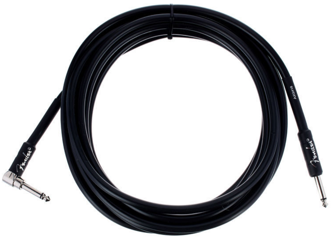 Câble Fender Professional Instrument Cable, Straight/Angle, 18.6ft Black