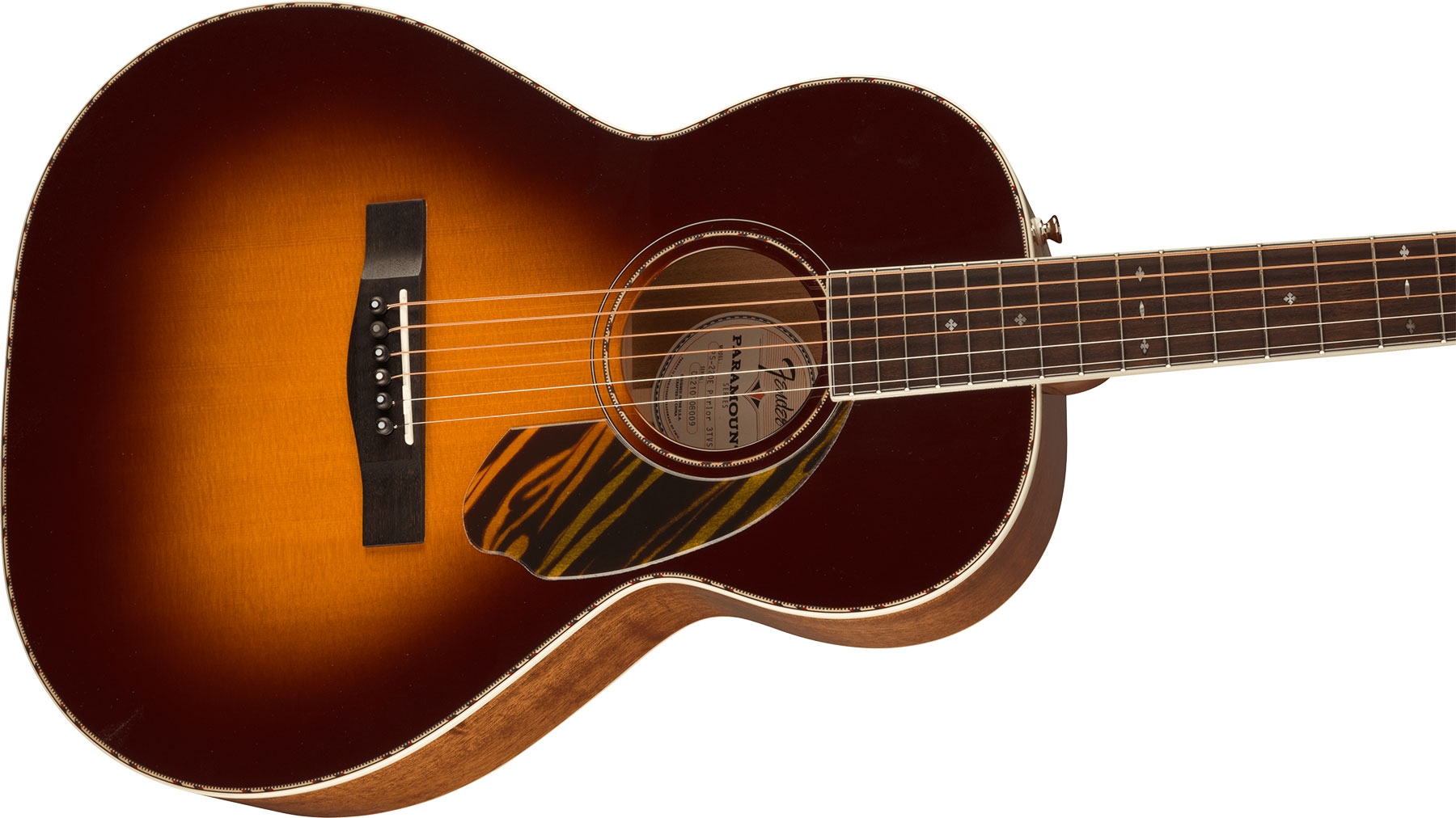 Fender Ps-220e Paramount Parlor Epicea Acajou Ova - 3-color Vintage Sunburst - Guitare Electro Acoustique - Variation 2