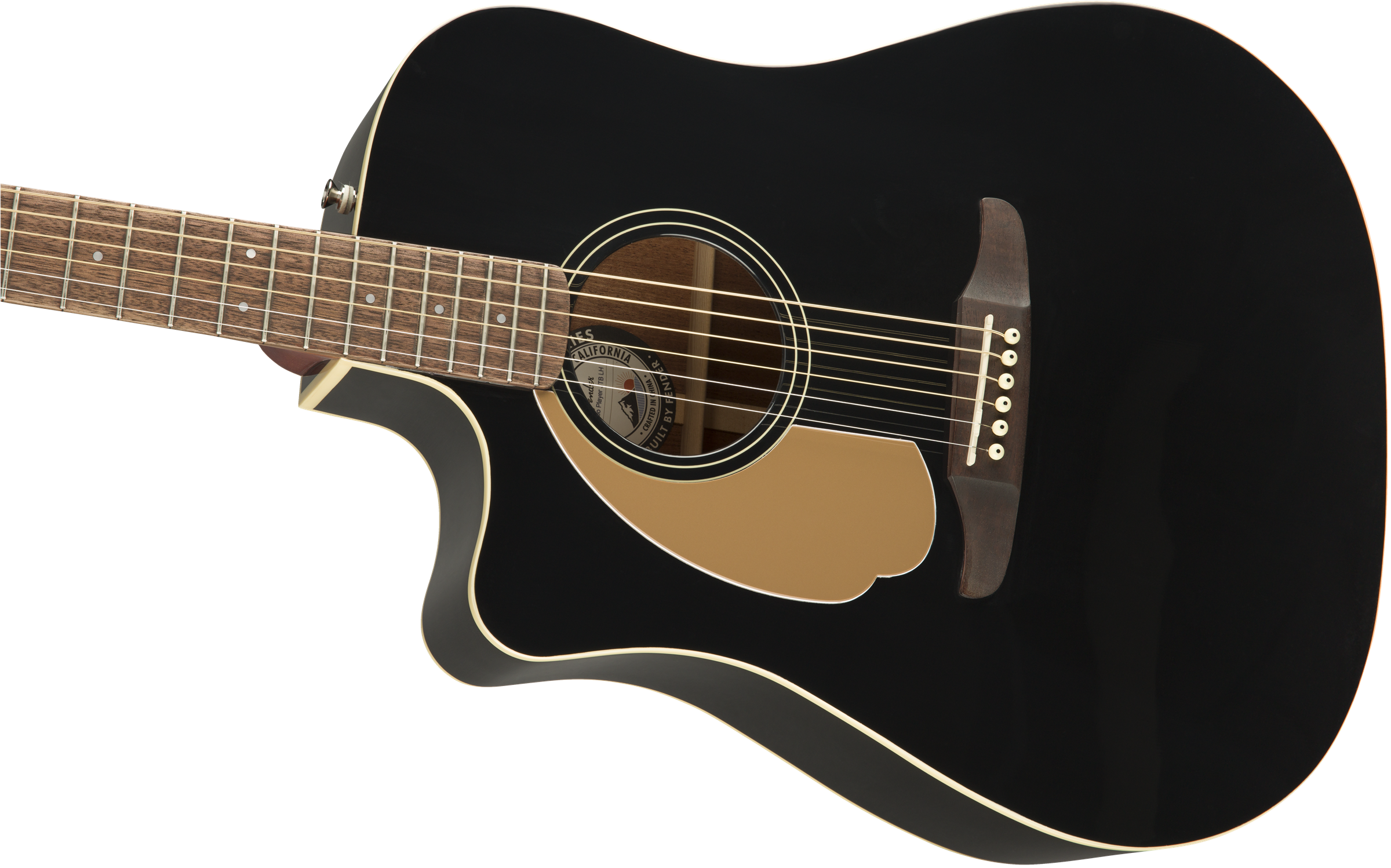 Fender Redondo Lh California Player Gaucher Cw Epicea Acajou Pau - Jetty Black - Guitare Electro Acoustique - Variation 2