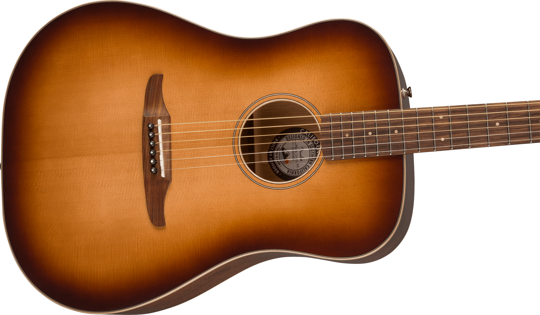 Fender Redondo Classic California Dreadnought Epicea Acajou Pf +housse - Aged Cognac Burst - Guitare Electro Acoustique - Variation 2