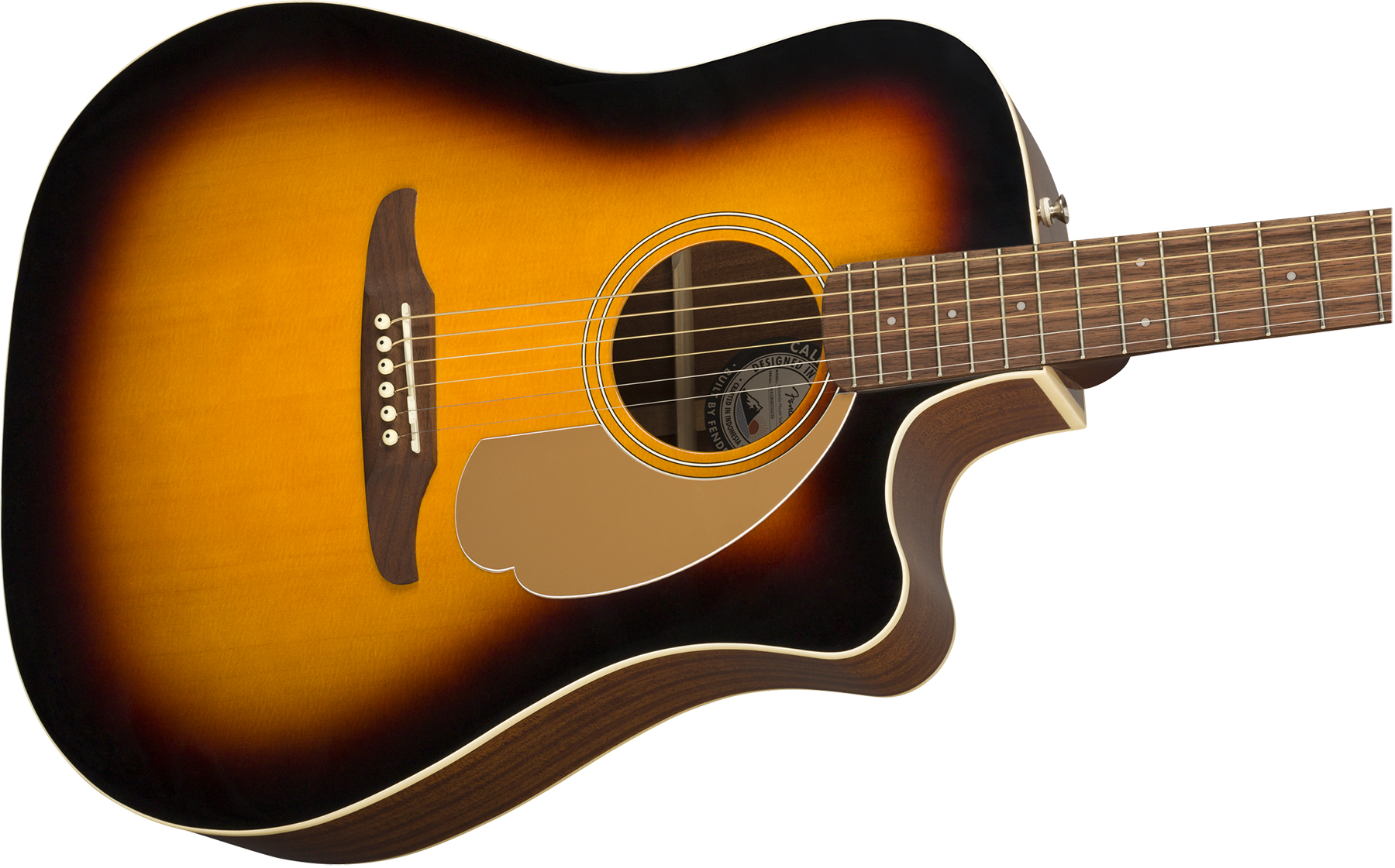 Fender Redondo Player California Dreadnought Cw Epicea Acajou Wal - Sunburst - Guitare Electro Acoustique - Variation 4
