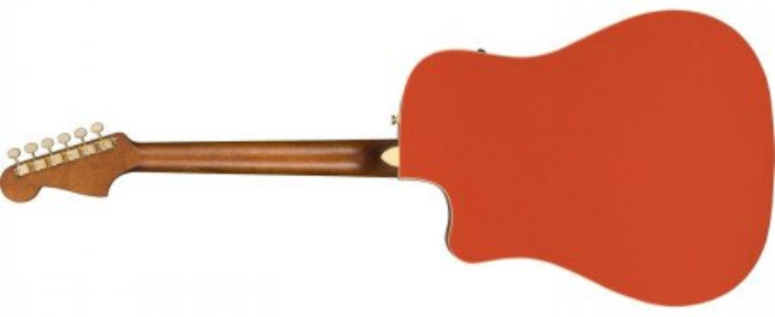 Fender Redondo Player California Ltd Dreadnought Cw Epicea Acajou Wal - Fiesta Red - Guitare Acoustique - Variation 1