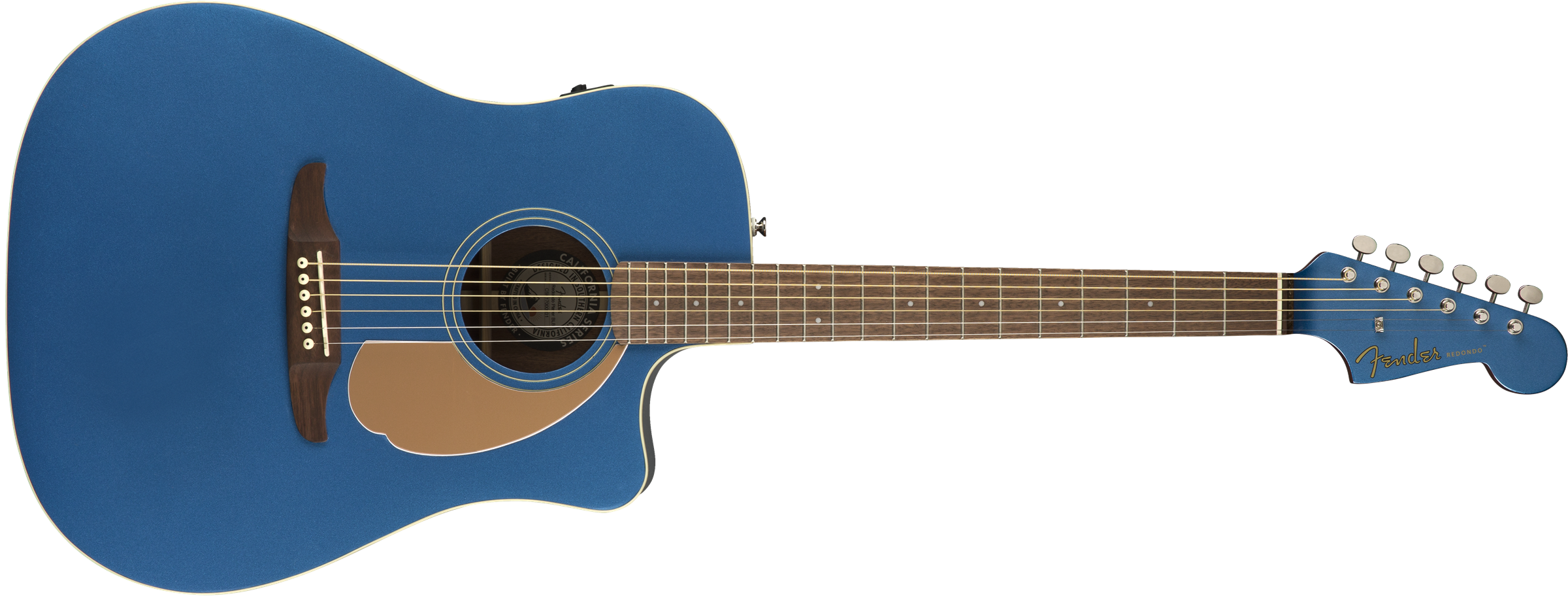 Fender Redondo California Player Dreadnought Cw Epicea Acajou Pau - Belmont Blue - Guitare Electro Acoustique - Variation 1