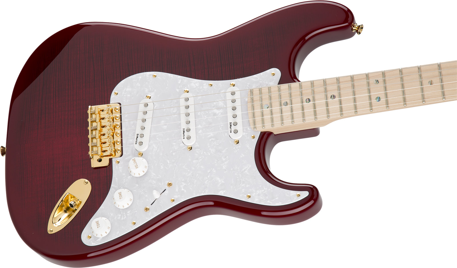Fender Richie Kotzen Strat Japan Ltd 3s Mn - Transparent Red Burst - Guitare Électrique Forme Str - Variation 5