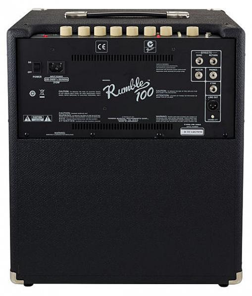 Combo ampli basse Fender Rumble 100 (V3) - Black/Silver