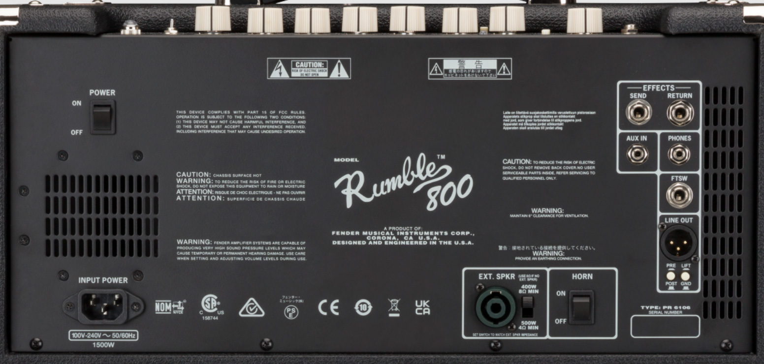 Fender Rumble 800 Combo 800w 2x10 - Combo Ampli Basse - Variation 3