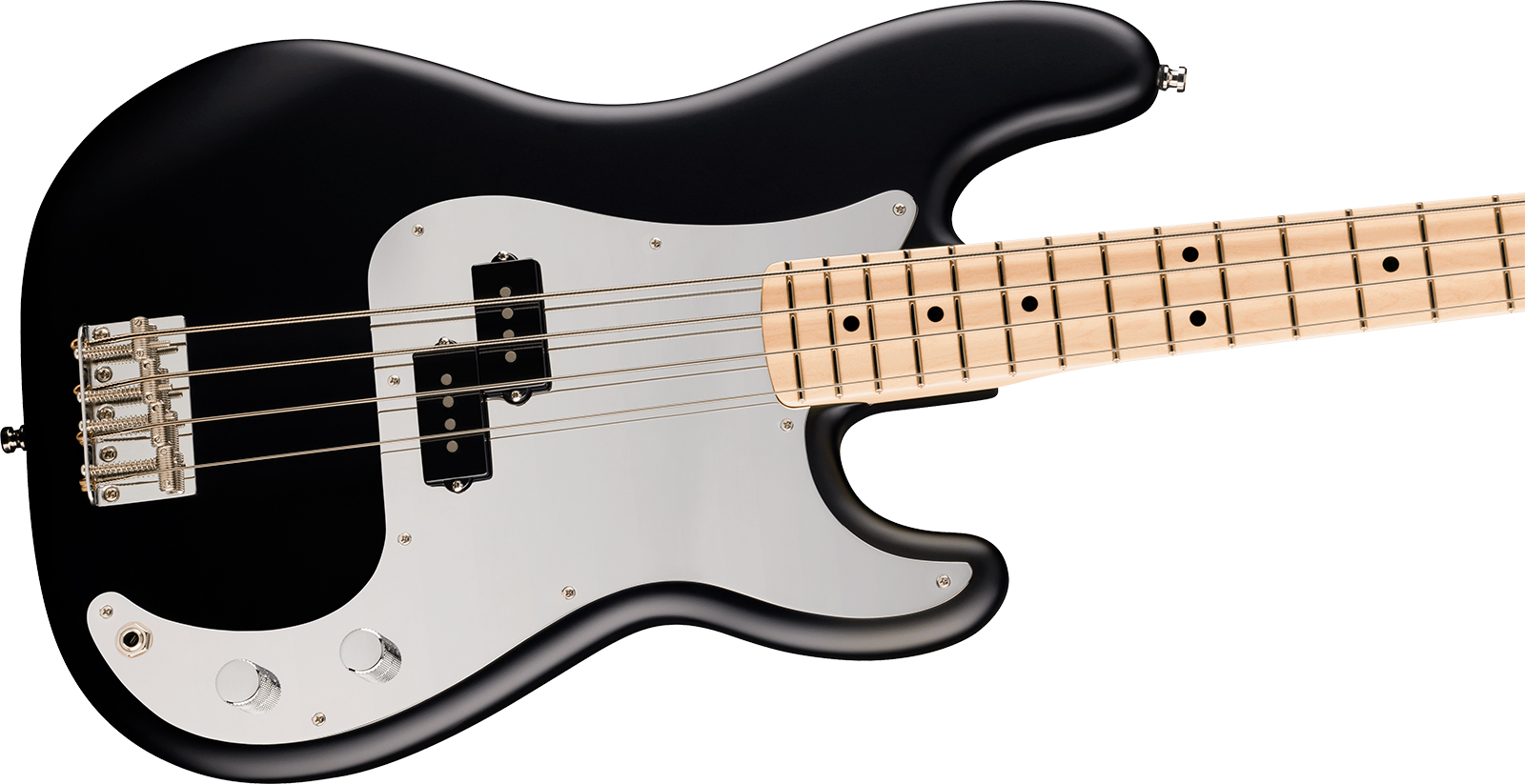 Fender Steve Harris Precision Bass 50th Ann. Mex Signature Ltd Mn - Satin Black - Basse Électrique Solid Body - Variation 2