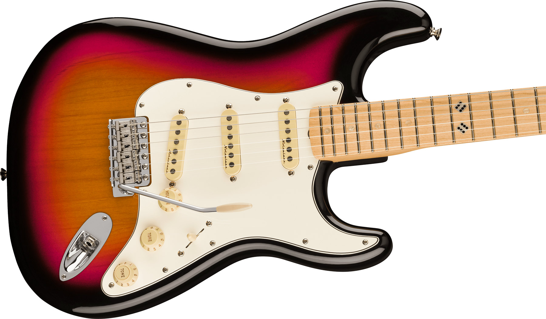 Fender Steve Lacy Strat People Pleaser Mex Signature 3s Trem Mn - Chaos Burst - Guitare Électrique Forme Str - Variation 2