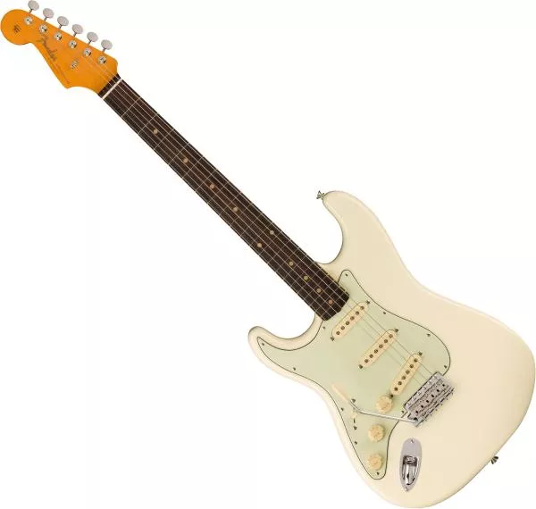 Guitare électrique solid body Fender American Vintage II 1961 Stratocaster LH (USA, RW) - Olympic white