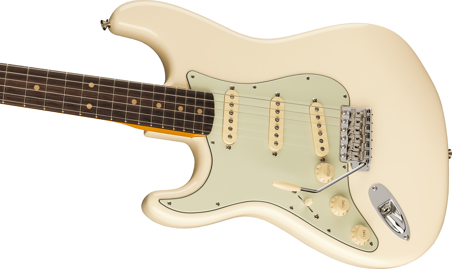 Fender Strat 1961 American Vintage Ii Lh Gaucher Usa 3s Trem Rw - Olympic White - Guitare Électrique Gaucher - Variation 2