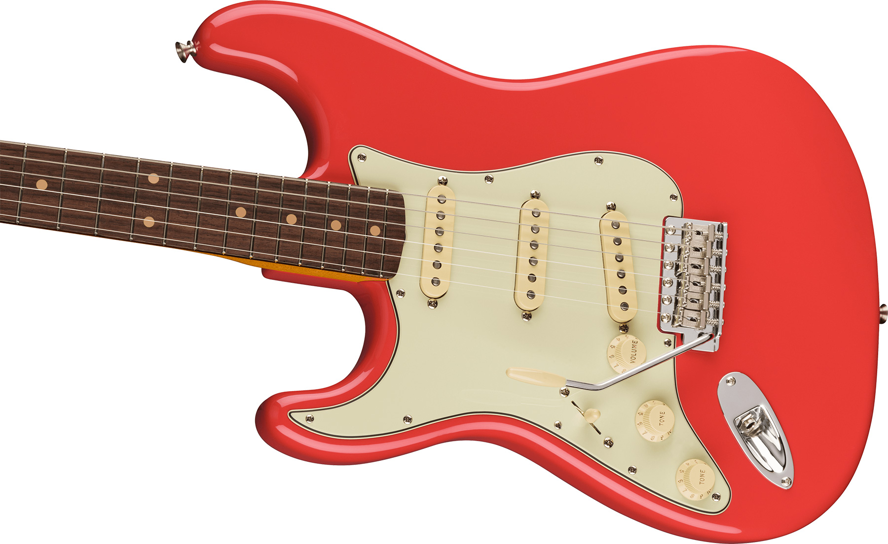 Fender Strat 1961 American Vintage Ii Lh Gaucher Usa 3s Trem Rw - Fiesta Red - Guitare Électrique Gaucher - Variation 2
