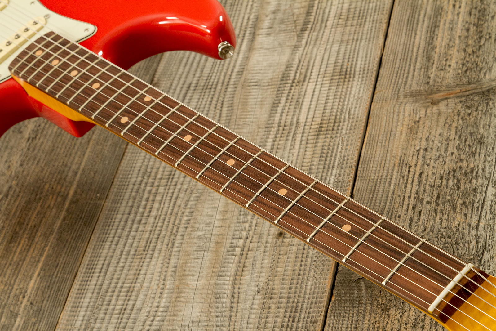 Fender Strat 1961 American Vintage Ii Ltd Usa 3s Trem Rw - Fiesta Red - Guitare Électrique Forme Str - Variation 5