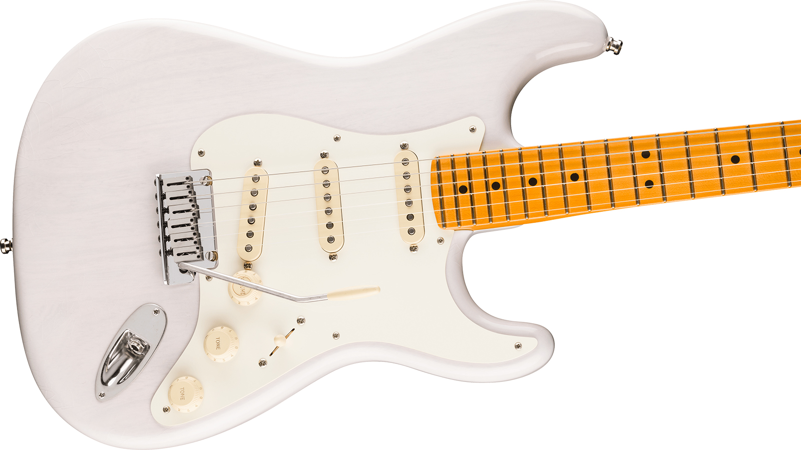 Fender Strat 50s American Ultra Luxe Usa 3s Trem Mn - White Blonde - Guitare Électrique Forme Str - Variation 2