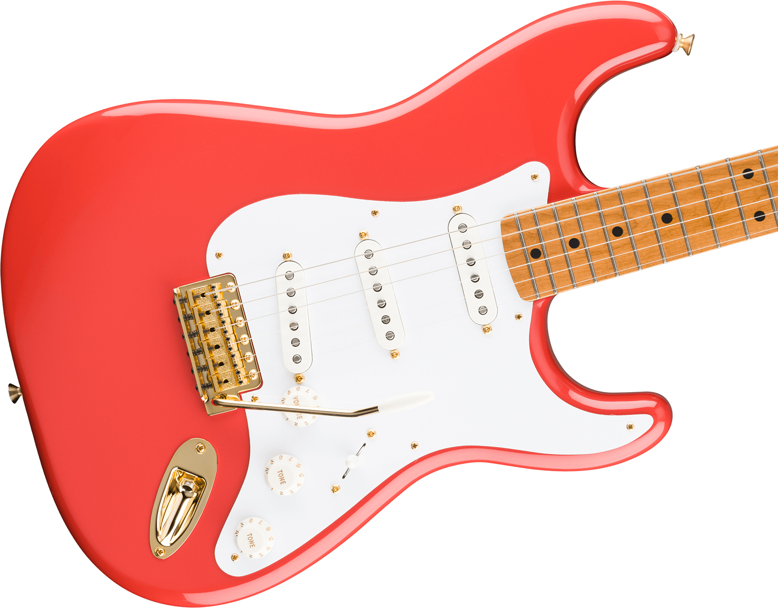 Fender Strat 50s Vintera 2 Mex 3s Custom Shop Trem Mn - Fiesta Red - Guitare Électrique Forme Str - Variation 2