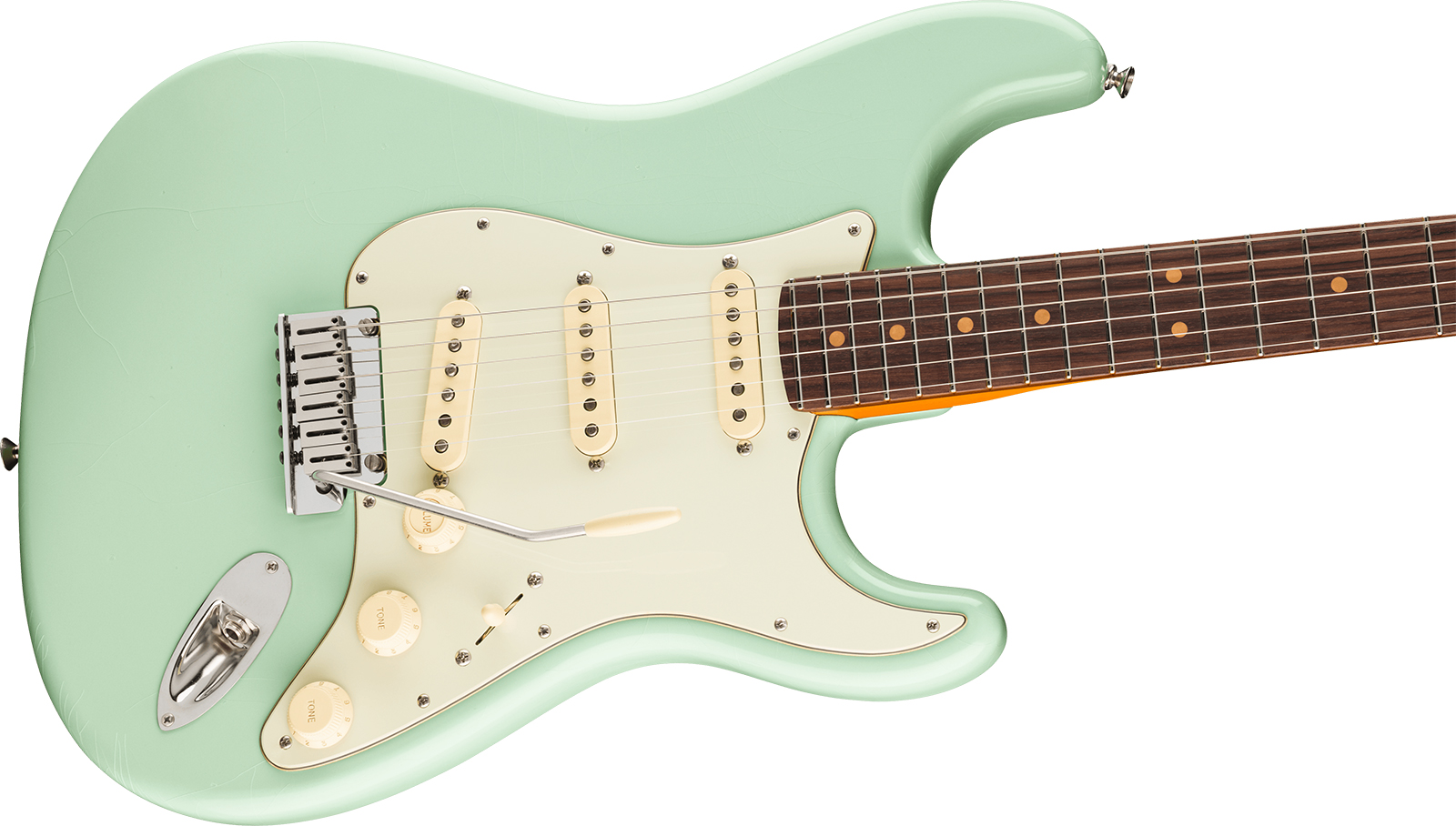 Fender Strat 60s American Ultra Luxe Usa 3s Trem Rw - Surf Green - Guitare Électrique Forme Str - Variation 2