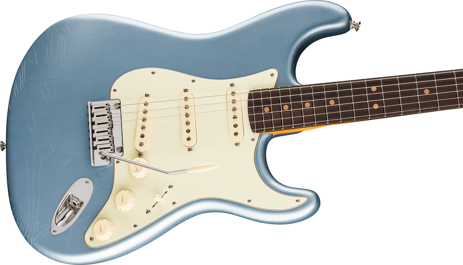 Fender Strat 60s American Ultra Luxe Usa 3s Trem Rw - Ice Blue Metallic - Guitare Électrique Forme Str - Variation 2